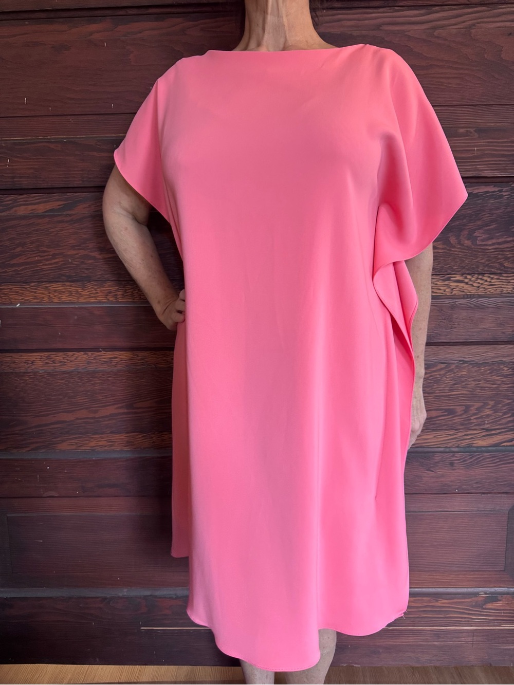 Simple Shift Dress in Bright Pink